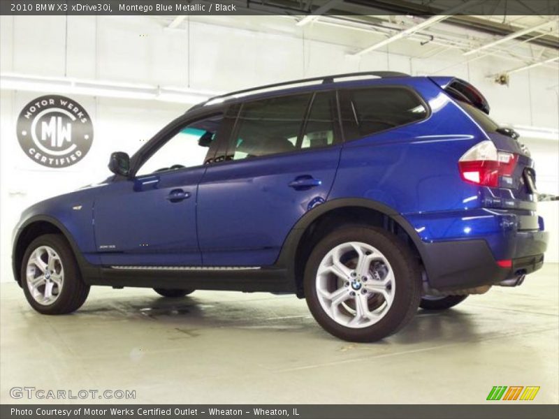 Montego Blue Metallic / Black 2010 BMW X3 xDrive30i