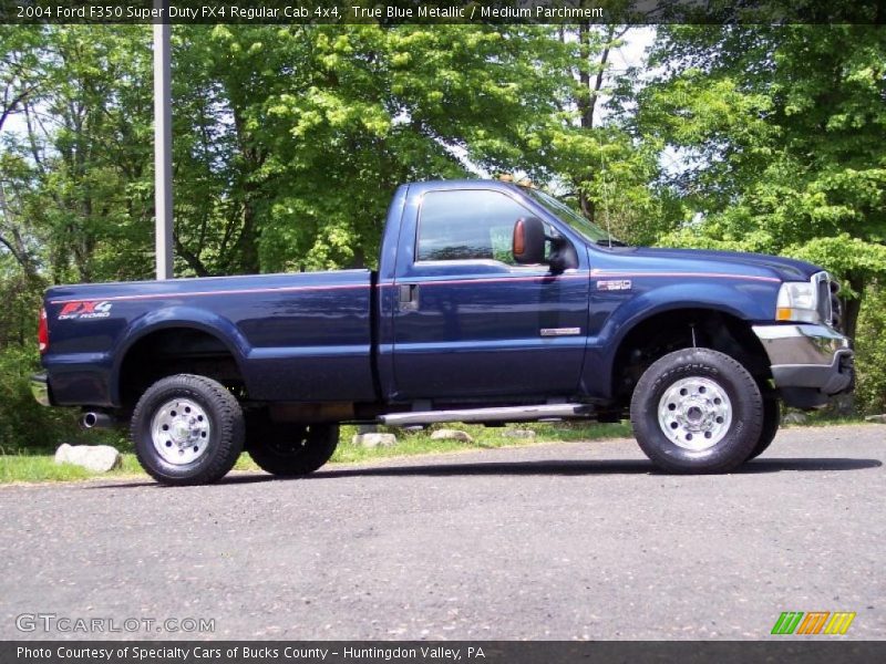 True Blue Metallic / Medium Parchment 2004 Ford F350 Super Duty FX4 Regular Cab 4x4