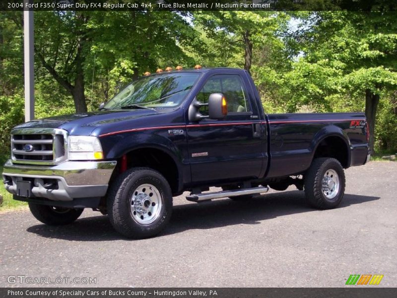 True Blue Metallic / Medium Parchment 2004 Ford F350 Super Duty FX4 Regular Cab 4x4