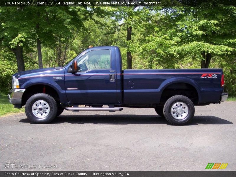 True Blue Metallic / Medium Parchment 2004 Ford F350 Super Duty FX4 Regular Cab 4x4