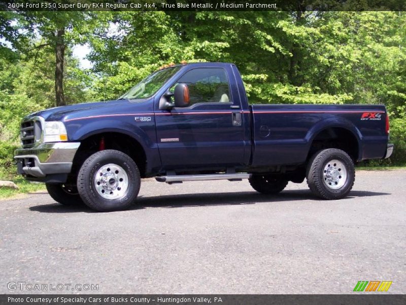 True Blue Metallic / Medium Parchment 2004 Ford F350 Super Duty FX4 Regular Cab 4x4