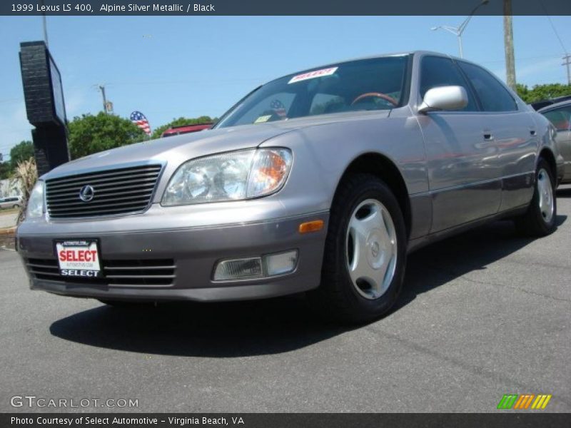 Alpine Silver Metallic / Black 1999 Lexus LS 400