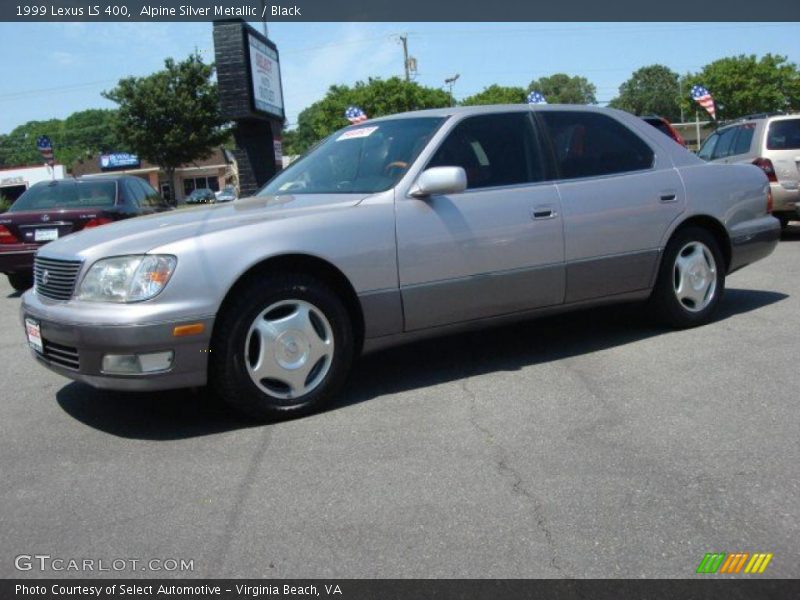 Alpine Silver Metallic / Black 1999 Lexus LS 400