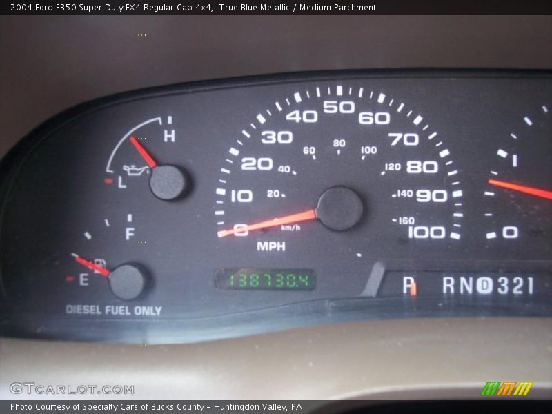 True Blue Metallic / Medium Parchment 2004 Ford F350 Super Duty FX4 Regular Cab 4x4