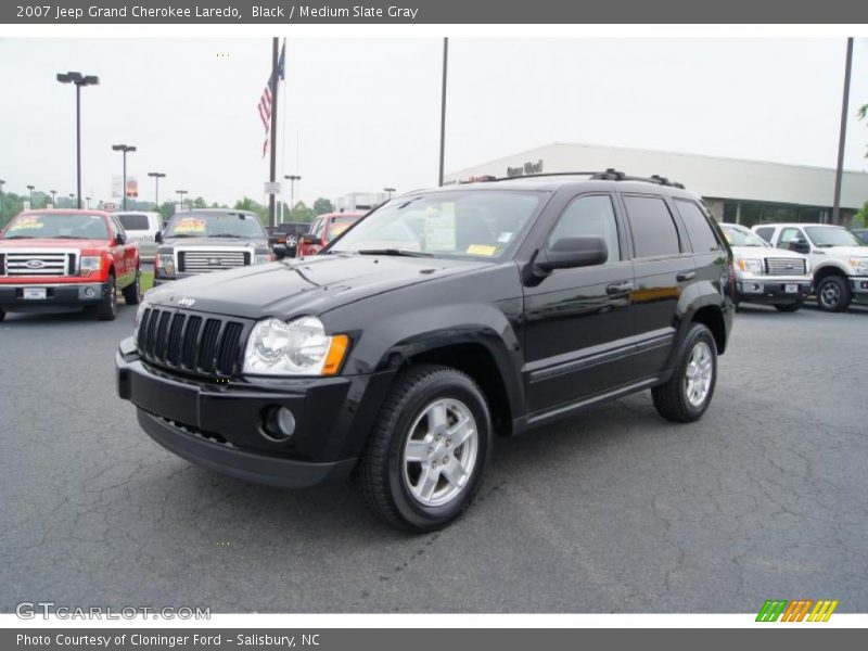 Black / Medium Slate Gray 2007 Jeep Grand Cherokee Laredo