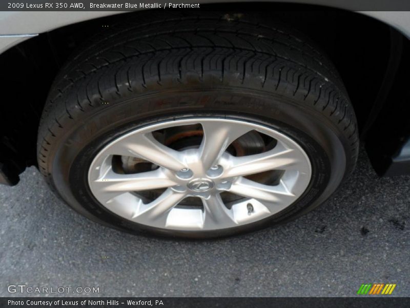 Breakwater Blue Metallic / Parchment 2009 Lexus RX 350 AWD