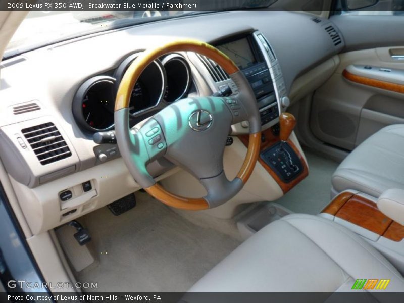 Breakwater Blue Metallic / Parchment 2009 Lexus RX 350 AWD