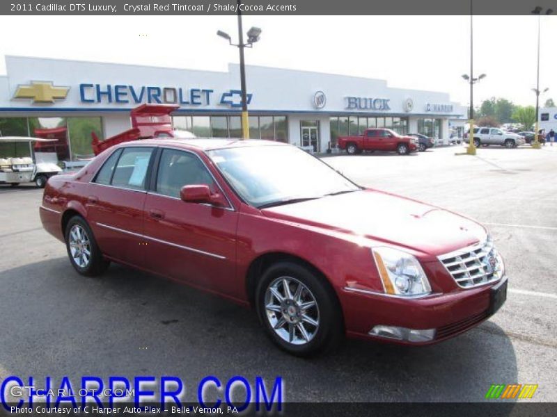 Crystal Red Tintcoat / Shale/Cocoa Accents 2011 Cadillac DTS Luxury