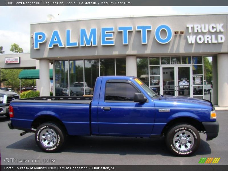 Sonic Blue Metallic / Medium Dark Flint 2006 Ford Ranger XLT Regular Cab
