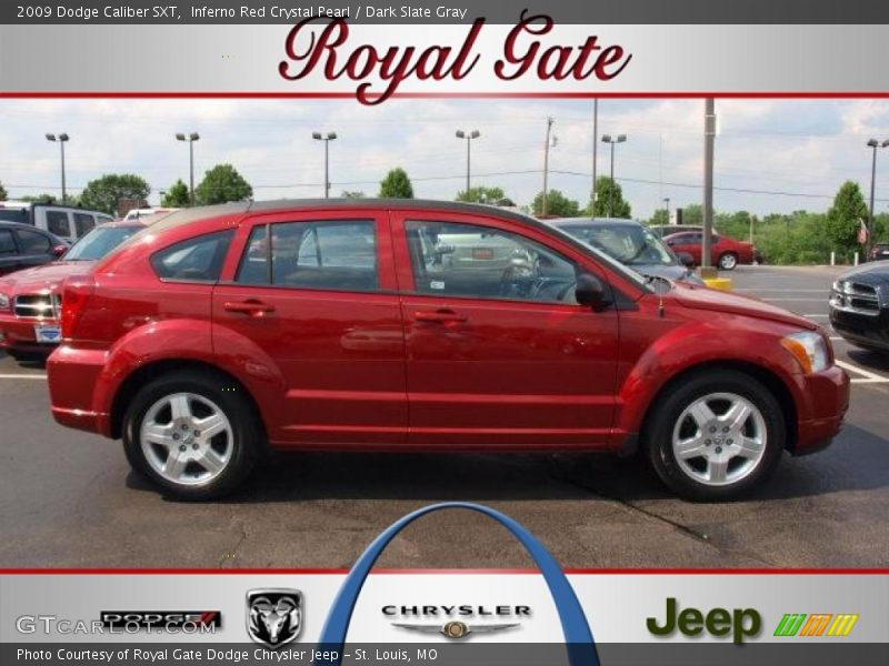 Inferno Red Crystal Pearl / Dark Slate Gray 2009 Dodge Caliber SXT