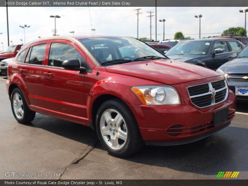 Inferno Red Crystal Pearl / Dark Slate Gray 2009 Dodge Caliber SXT