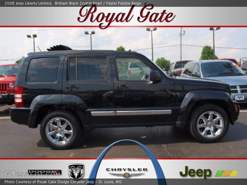 Brilliant Black Crystal Pearl / Pastel Pebble Beige 2008 Jeep Liberty Limited