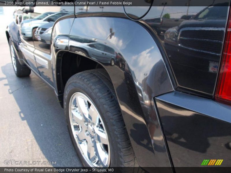 Brilliant Black Crystal Pearl / Pastel Pebble Beige 2008 Jeep Liberty Limited