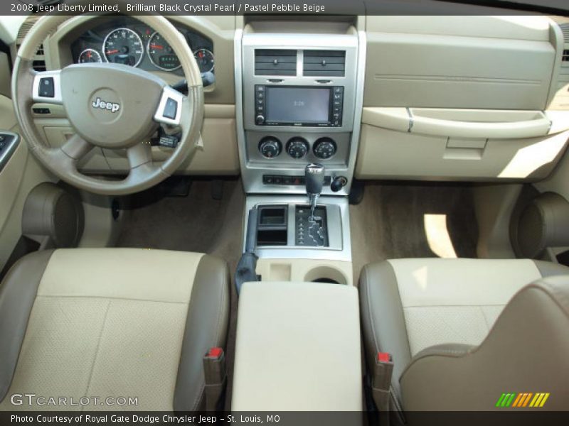 Brilliant Black Crystal Pearl / Pastel Pebble Beige 2008 Jeep Liberty Limited