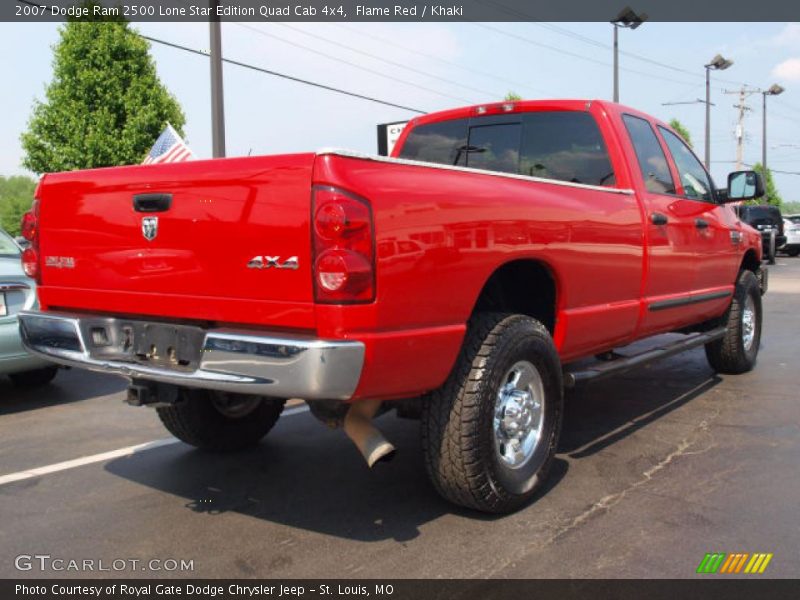 Flame Red / Khaki 2007 Dodge Ram 2500 Lone Star Edition Quad Cab 4x4
