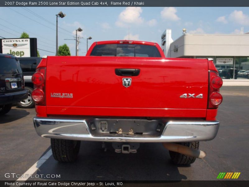 Flame Red / Khaki 2007 Dodge Ram 2500 Lone Star Edition Quad Cab 4x4