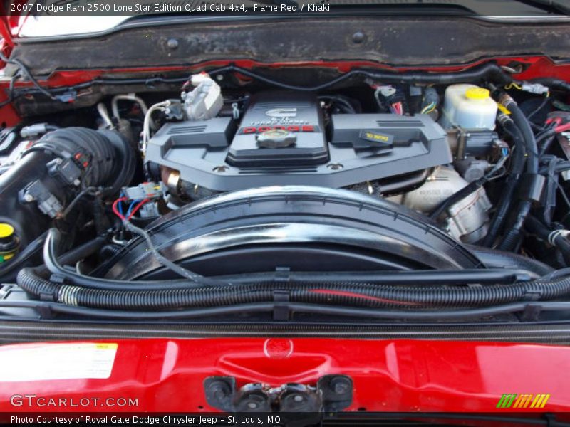 Flame Red / Khaki 2007 Dodge Ram 2500 Lone Star Edition Quad Cab 4x4