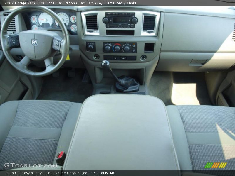Flame Red / Khaki 2007 Dodge Ram 2500 Lone Star Edition Quad Cab 4x4