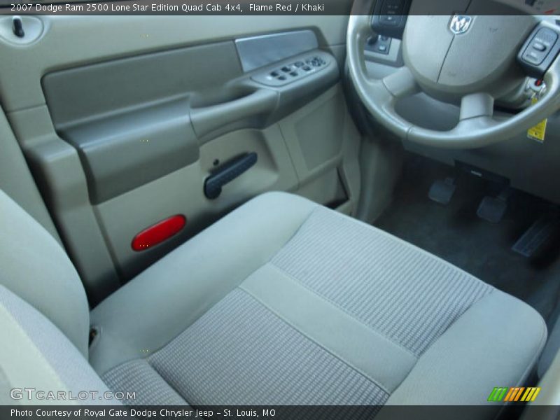 Flame Red / Khaki 2007 Dodge Ram 2500 Lone Star Edition Quad Cab 4x4