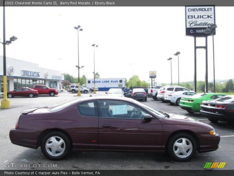 Berry Red Metallic / Ebony Black 2003 Chevrolet Monte Carlo SS