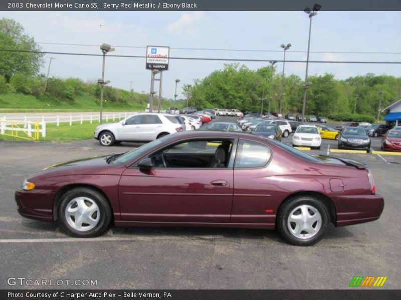 Berry Red Metallic / Ebony Black 2003 Chevrolet Monte Carlo SS