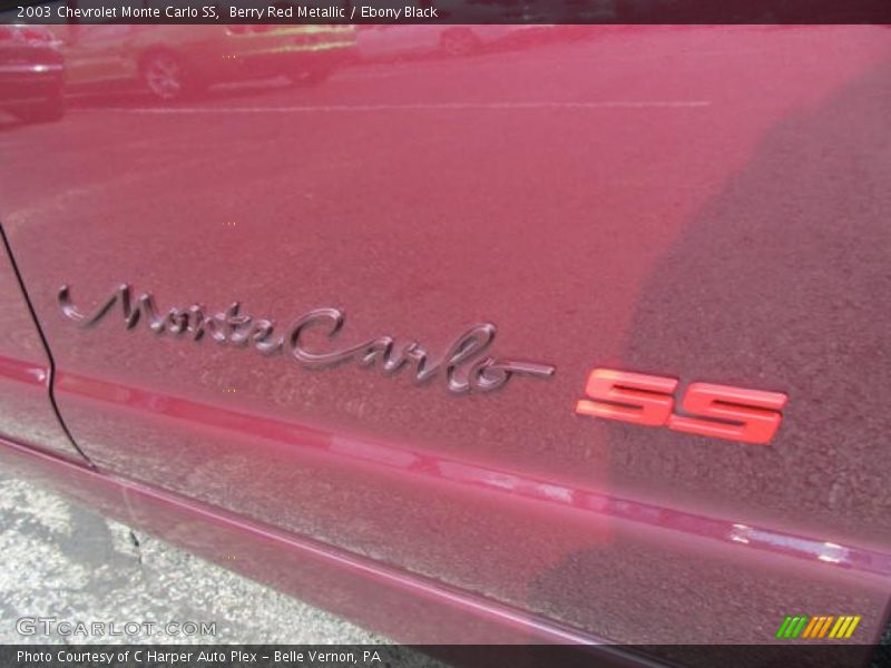 Berry Red Metallic / Ebony Black 2003 Chevrolet Monte Carlo SS