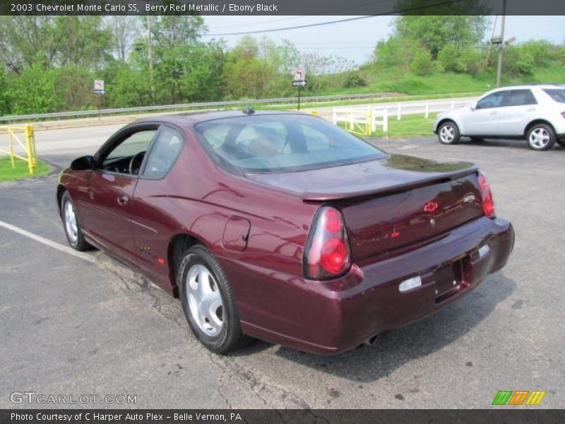 Berry Red Metallic / Ebony Black 2003 Chevrolet Monte Carlo SS