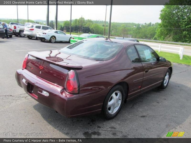 Berry Red Metallic / Ebony Black 2003 Chevrolet Monte Carlo SS