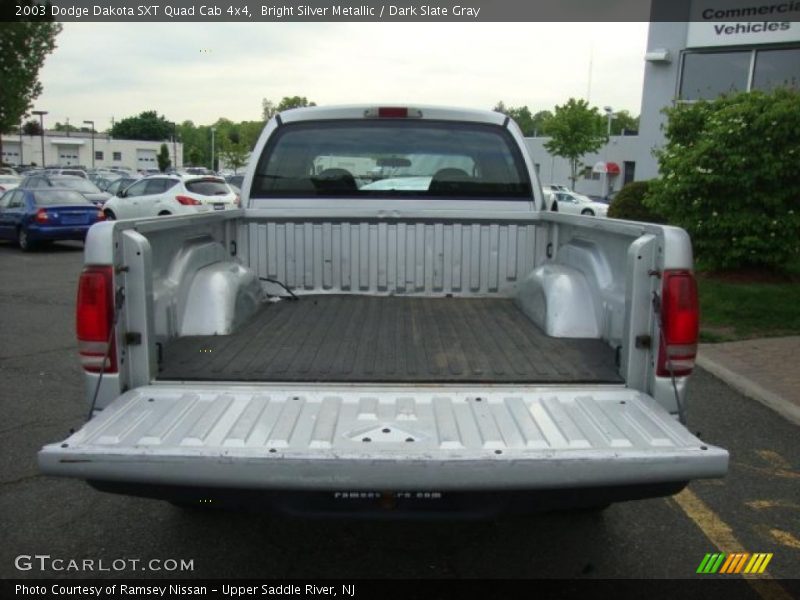 Bright Silver Metallic / Dark Slate Gray 2003 Dodge Dakota SXT Quad Cab 4x4