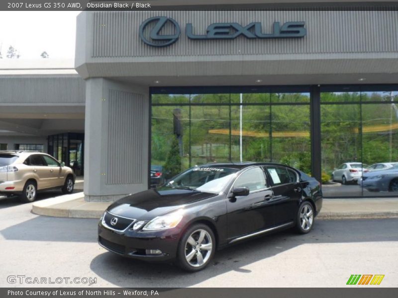 Obsidian Black / Black 2007 Lexus GS 350 AWD