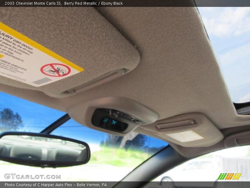 Berry Red Metallic / Ebony Black 2003 Chevrolet Monte Carlo SS