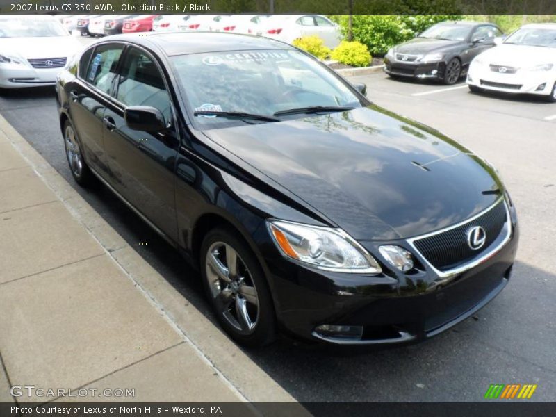 Obsidian Black / Black 2007 Lexus GS 350 AWD
