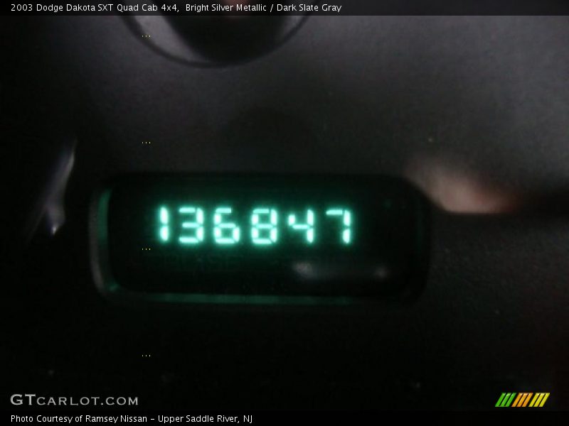 Bright Silver Metallic / Dark Slate Gray 2003 Dodge Dakota SXT Quad Cab 4x4