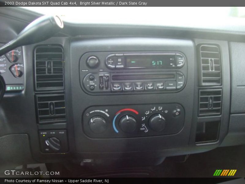 Bright Silver Metallic / Dark Slate Gray 2003 Dodge Dakota SXT Quad Cab 4x4