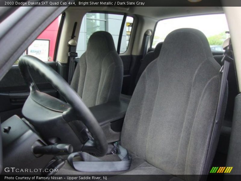 Bright Silver Metallic / Dark Slate Gray 2003 Dodge Dakota SXT Quad Cab 4x4