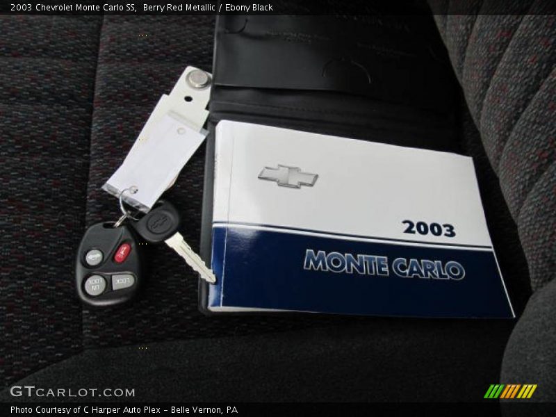 Berry Red Metallic / Ebony Black 2003 Chevrolet Monte Carlo SS