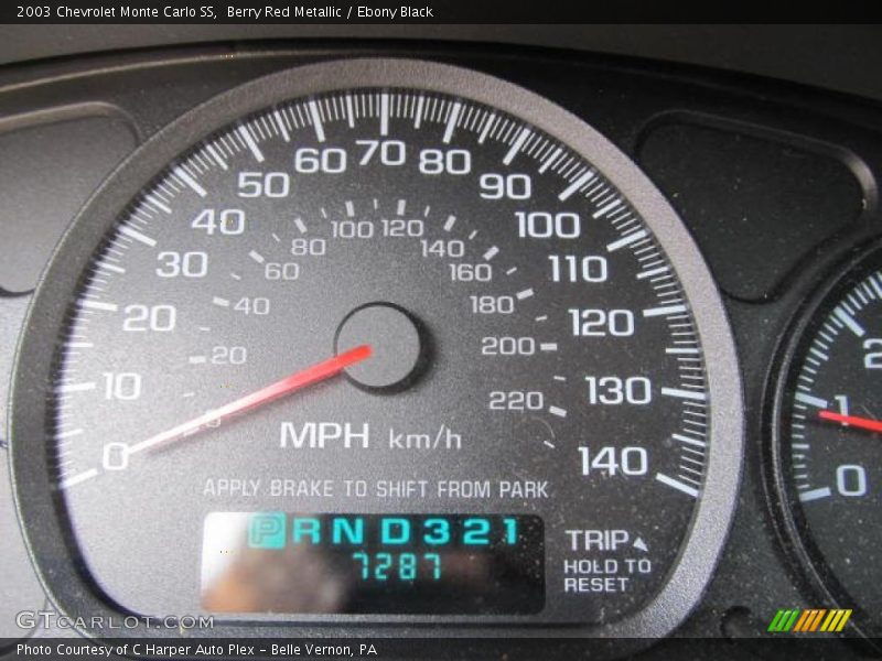 Berry Red Metallic / Ebony Black 2003 Chevrolet Monte Carlo SS