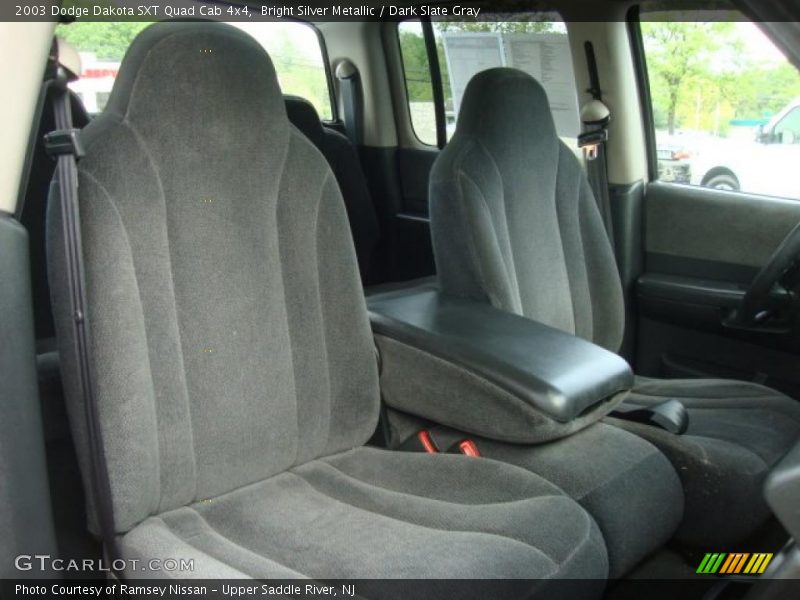 Bright Silver Metallic / Dark Slate Gray 2003 Dodge Dakota SXT Quad Cab 4x4