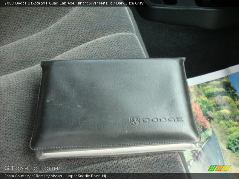 Bright Silver Metallic / Dark Slate Gray 2003 Dodge Dakota SXT Quad Cab 4x4