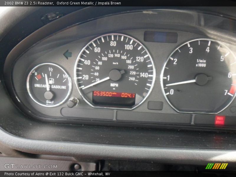Oxford Green Metallic / Impala Brown 2002 BMW Z3 2.5i Roadster
