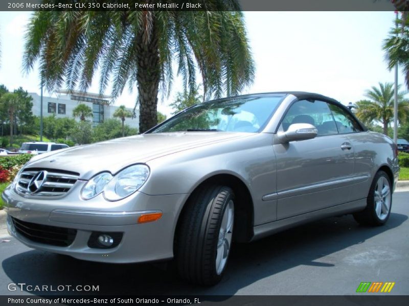 Pewter Metallic / Black 2006 Mercedes-Benz CLK 350 Cabriolet