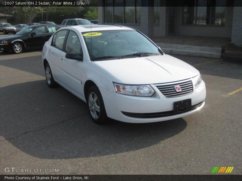 Polar White / Gray 2007 Saturn ION 2 Sedan