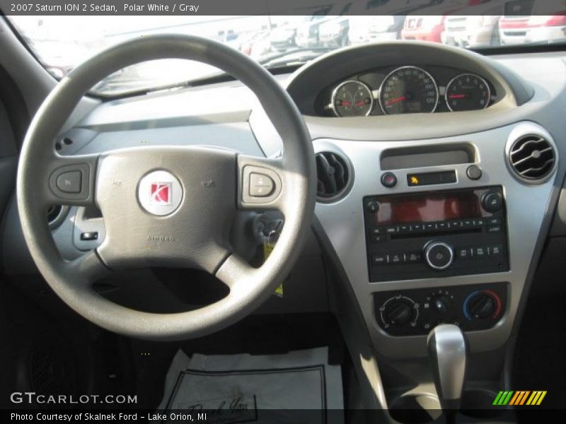 Polar White / Gray 2007 Saturn ION 2 Sedan