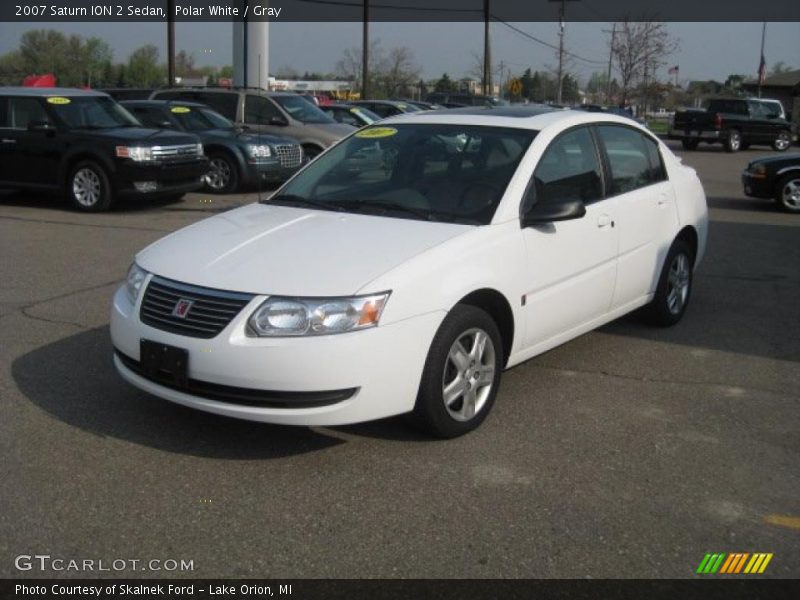 Polar White / Gray 2007 Saturn ION 2 Sedan
