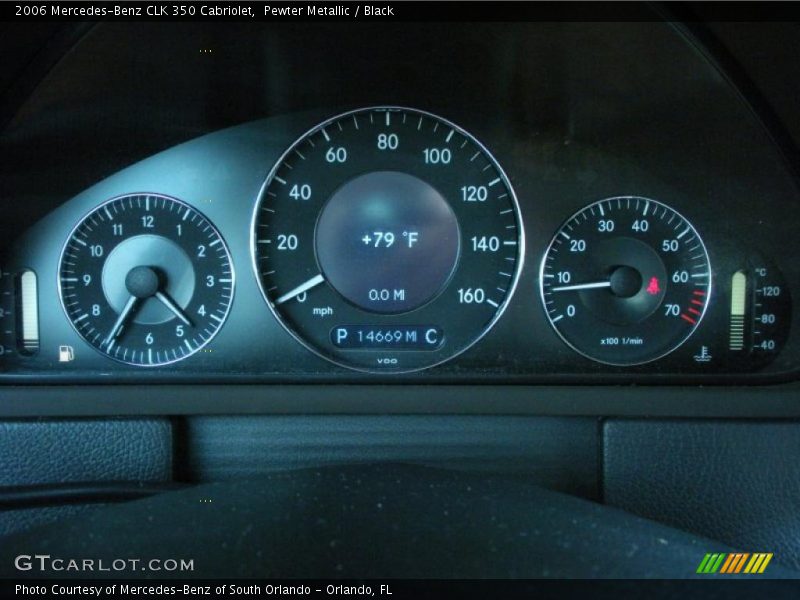 Pewter Metallic / Black 2006 Mercedes-Benz CLK 350 Cabriolet
