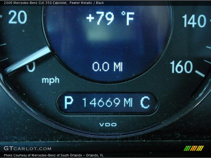 Pewter Metallic / Black 2006 Mercedes-Benz CLK 350 Cabriolet