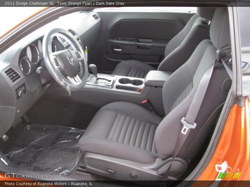 Toxic Orange Pearl / Dark Slate Gray 2011 Dodge Challenger SE