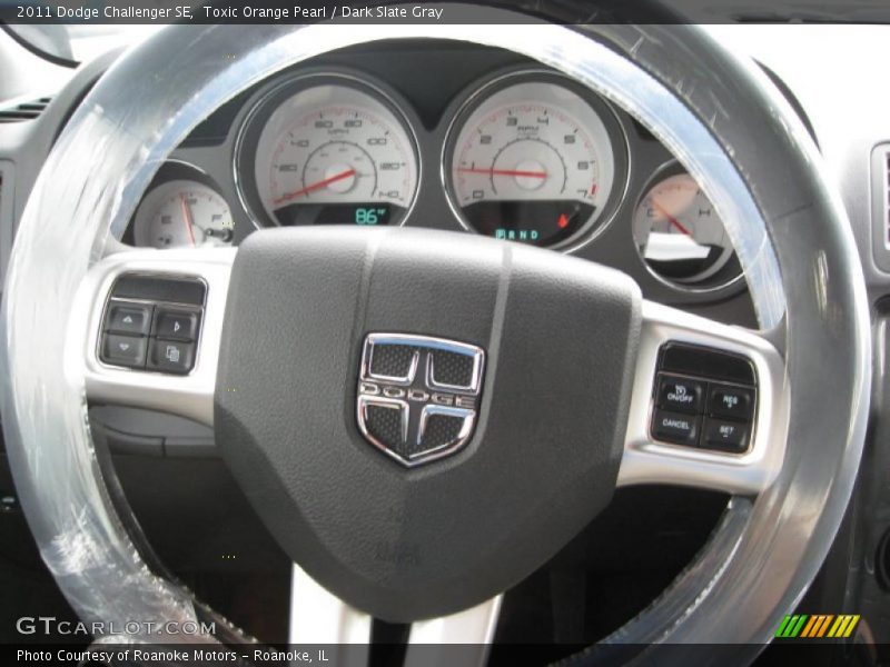 Toxic Orange Pearl / Dark Slate Gray 2011 Dodge Challenger SE