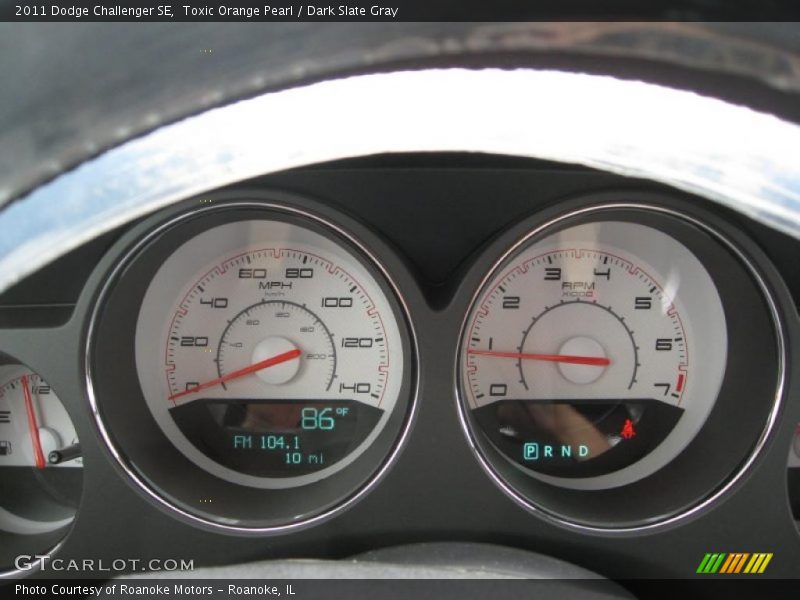 Toxic Orange Pearl / Dark Slate Gray 2011 Dodge Challenger SE