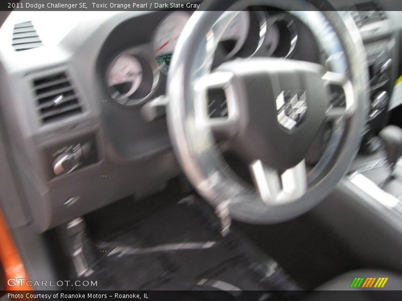 Toxic Orange Pearl / Dark Slate Gray 2011 Dodge Challenger SE